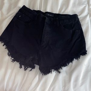 High waisted black shorts